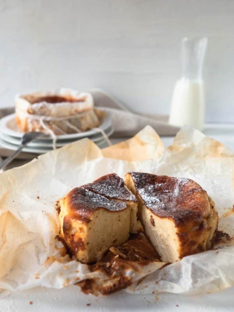 Smooth and creamy Mini Burnt Basque Cheesecake