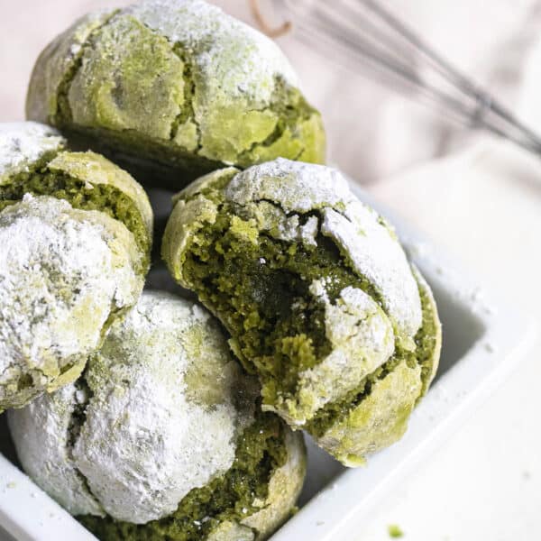 Matcha Crinkle Cookies (Soft and Fudgy) - Catherine Zhang