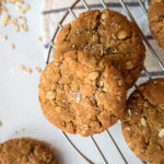Caramelised oat and coconut cookies