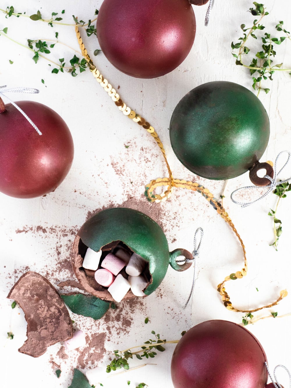 Christmas Bauble Hot Chocolate Bombs - Catherine Zhang