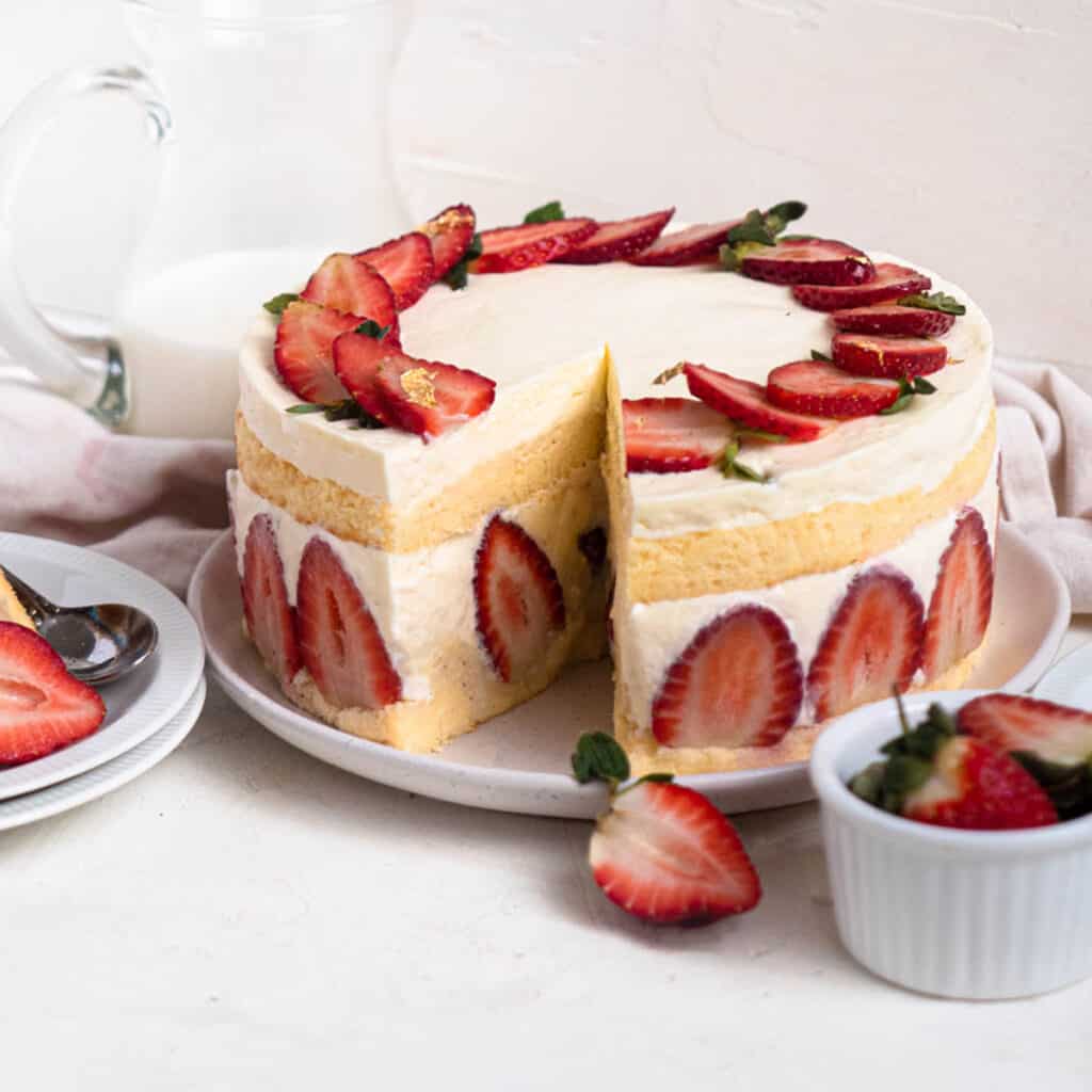 Fraisier Cake | Classic French Strawberry Dessert - Catherine Zhang