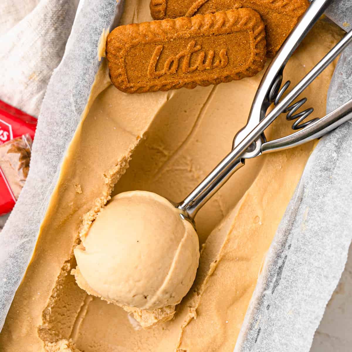 No Churn Vegan Biscoff Ice Cream - Rainbow Nourishments