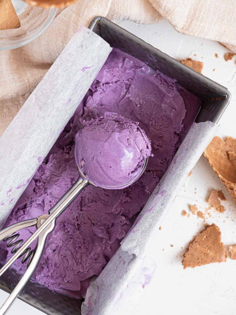 Filipino purple sweet potato ube yam ice cream