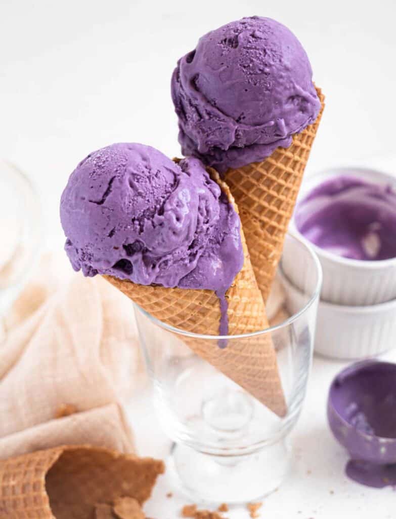 Filipino purple sweet potato ube yam ice cream