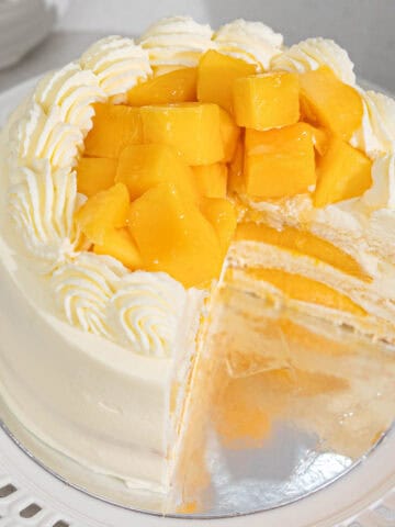 asian style mango cream cake