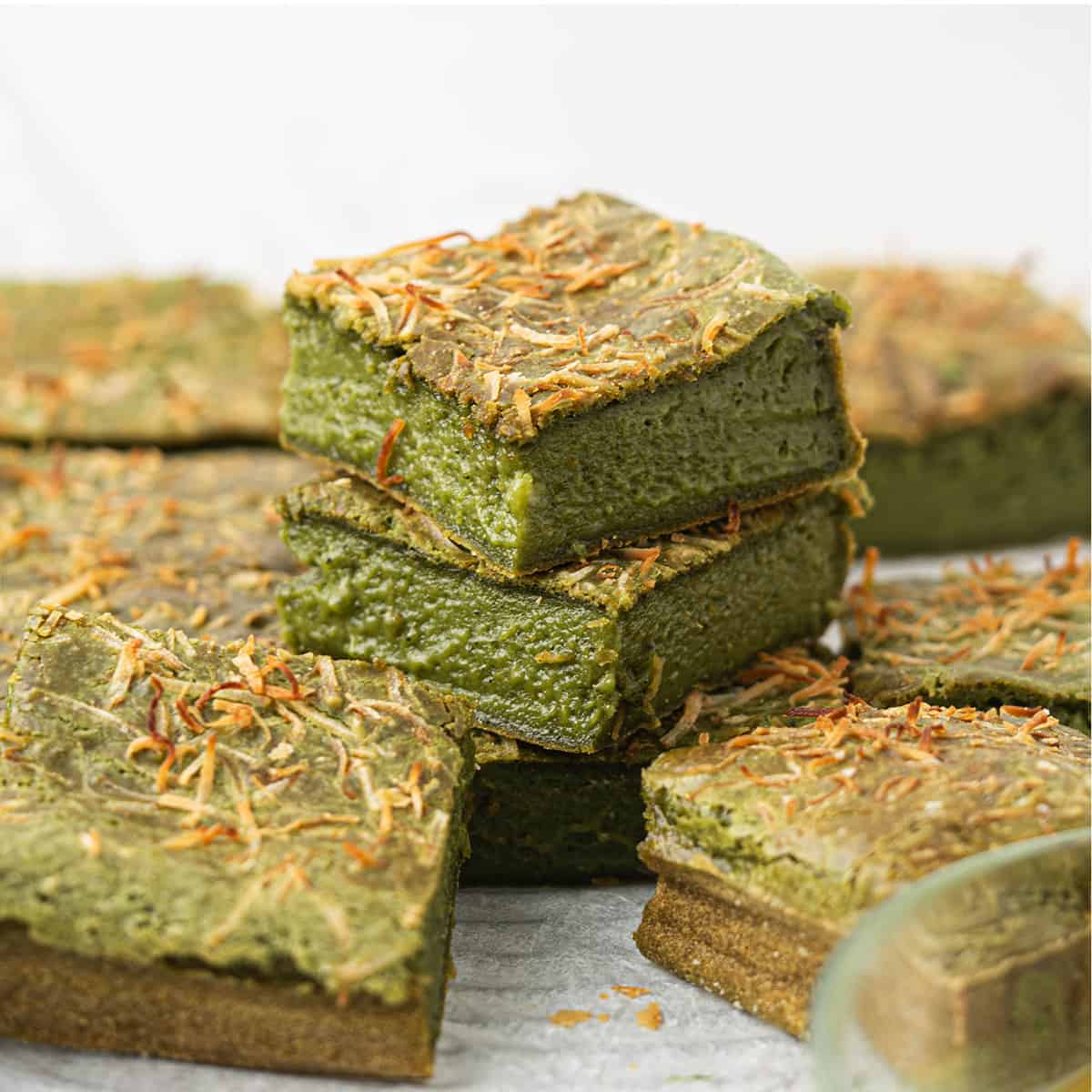 Matcha Butter Mochi (Mochi Cake) - Catherine Zhang