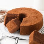 Soft and fluffy chocolate chiffon sponge cake