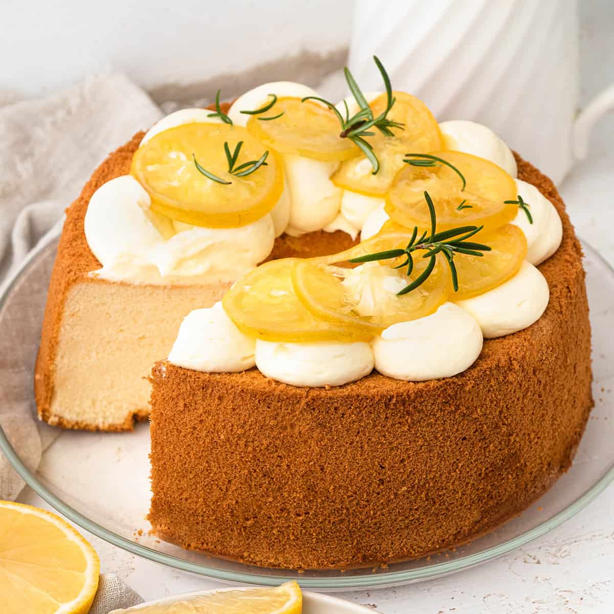 Lemon Chiffon Cake - Jo Cooks