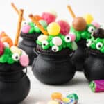 chocolate halloween witches cauldron cupcakes