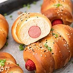 asian bakery style hot dog sausage bread rolls