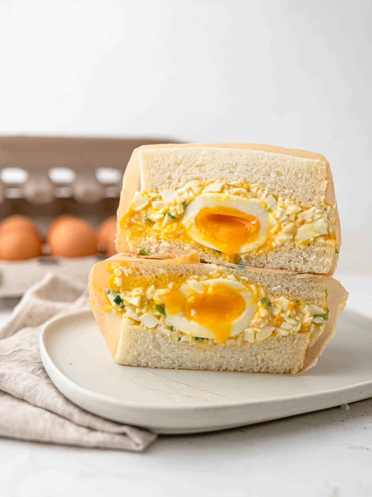 Tamago sando Japanese egg sandwich