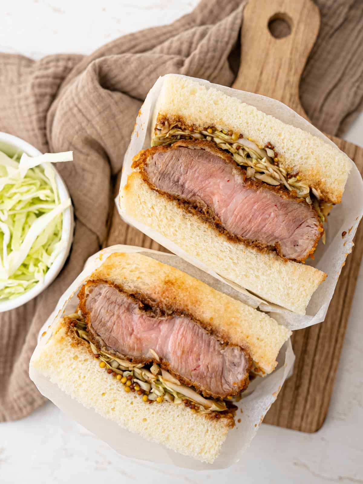 Japanese pork katsu sandwich