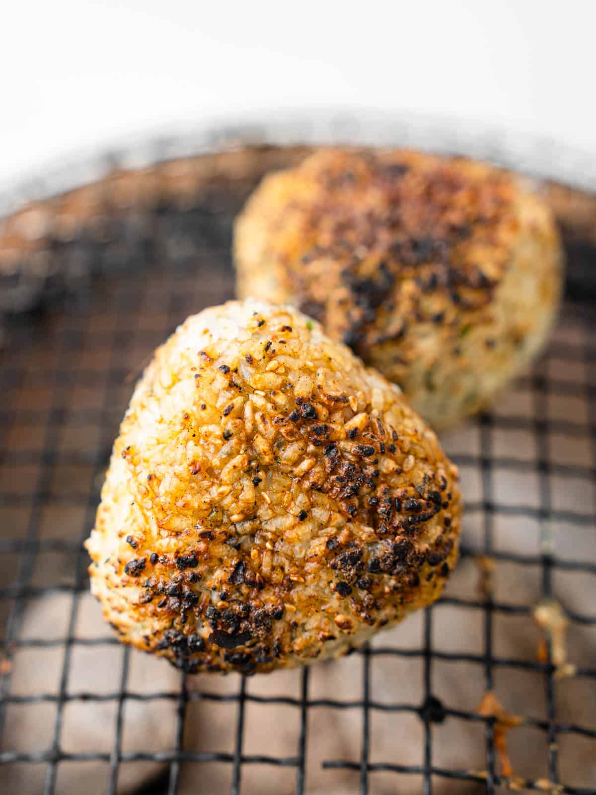 grilled yaki onigiri with seaweed brushed with soy sauce