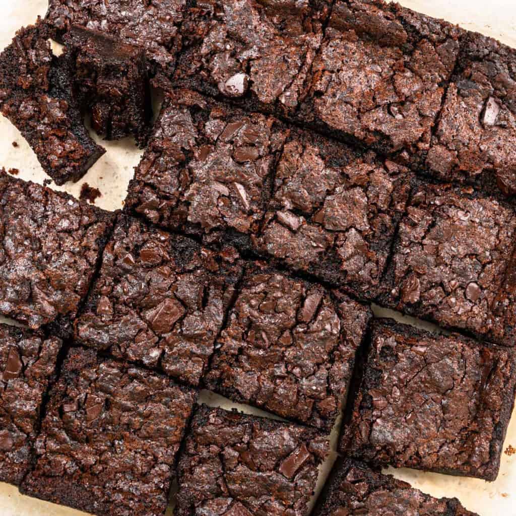Brown butter chocolate mochi brownies