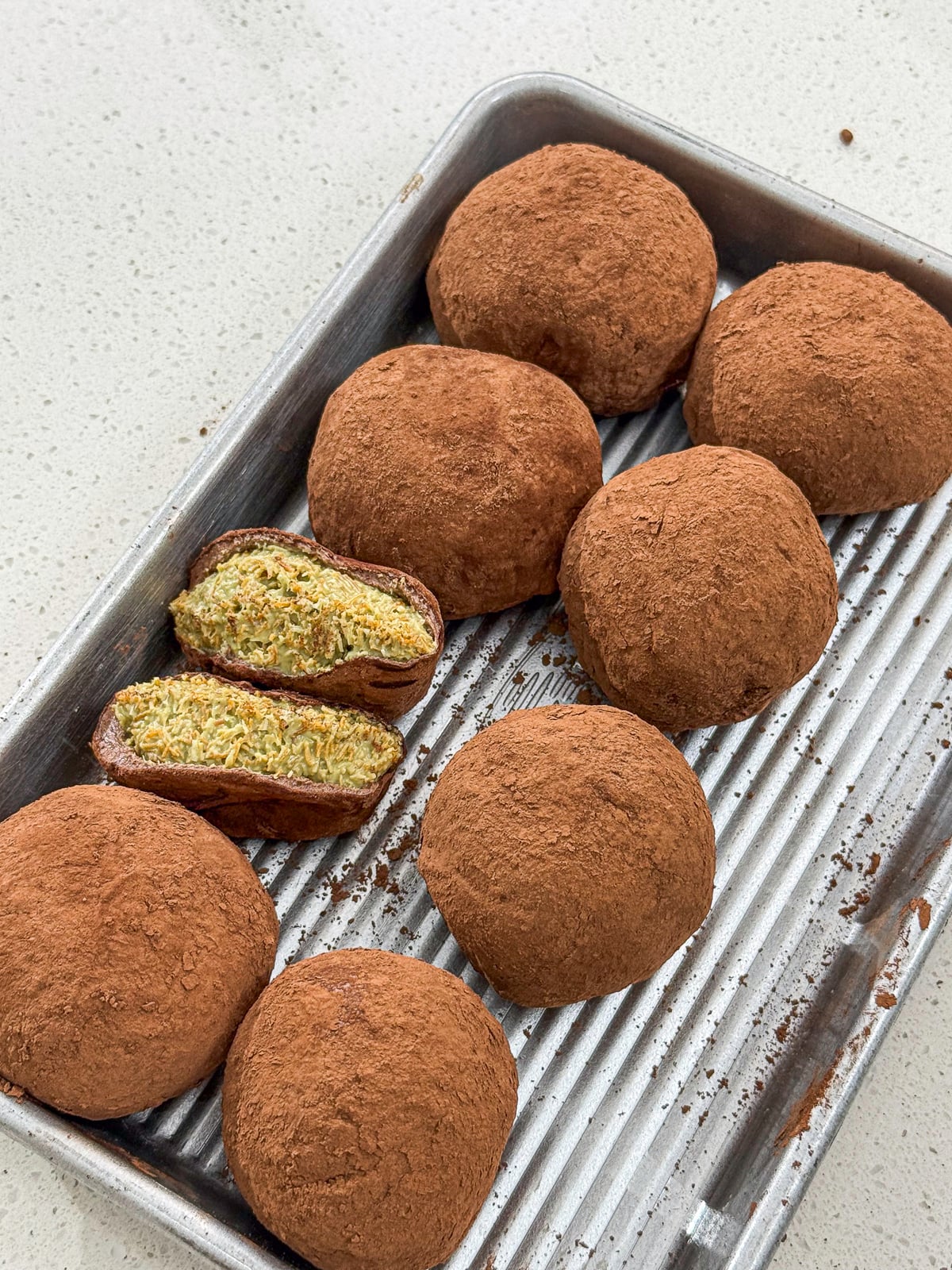 pistachio stuffed chocolate cookie - Catherine Zhang pistachio stuffed chocolate cookie