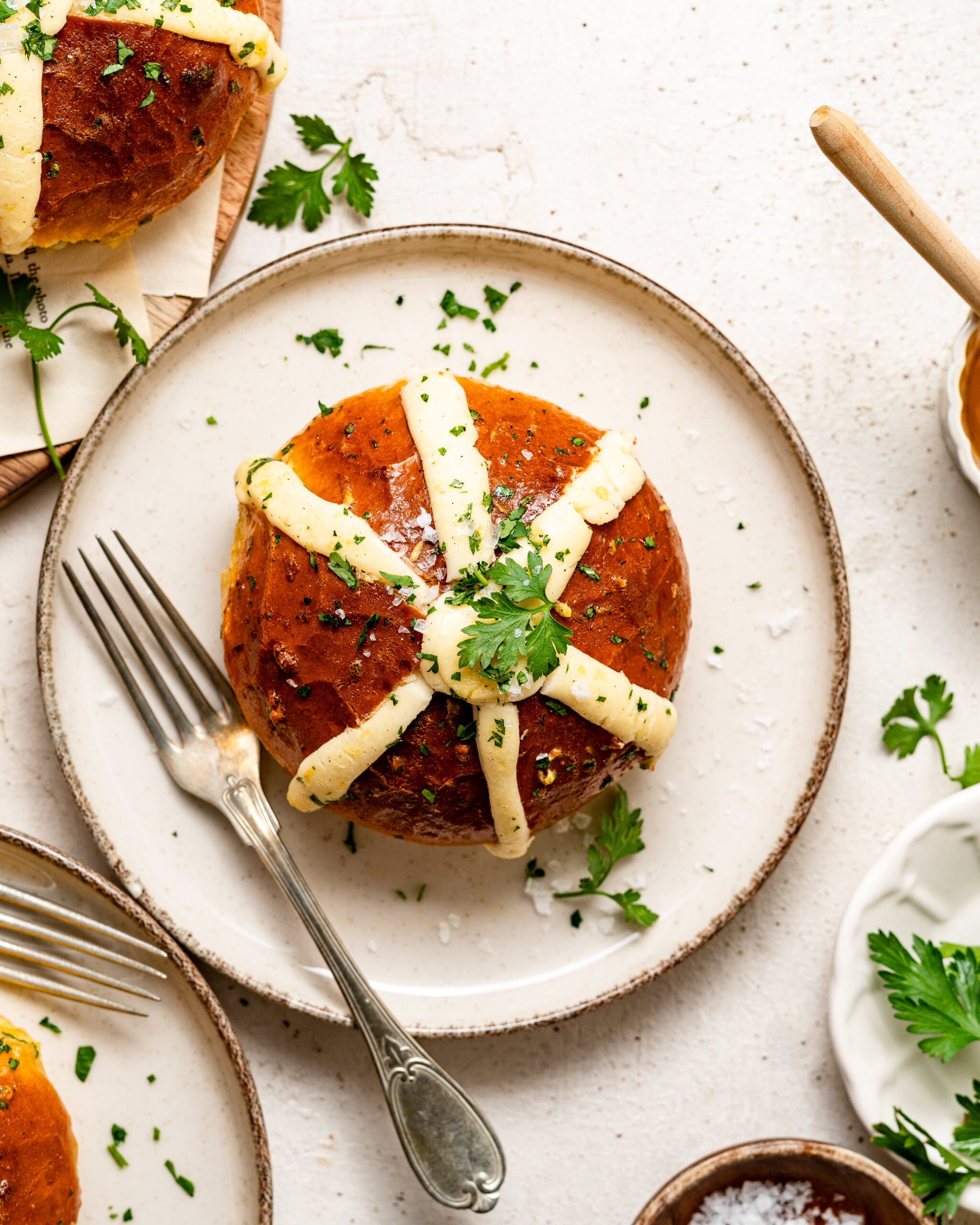 Korean sweet garlic bread - Catherine Zhang Korean sweet garlic bread