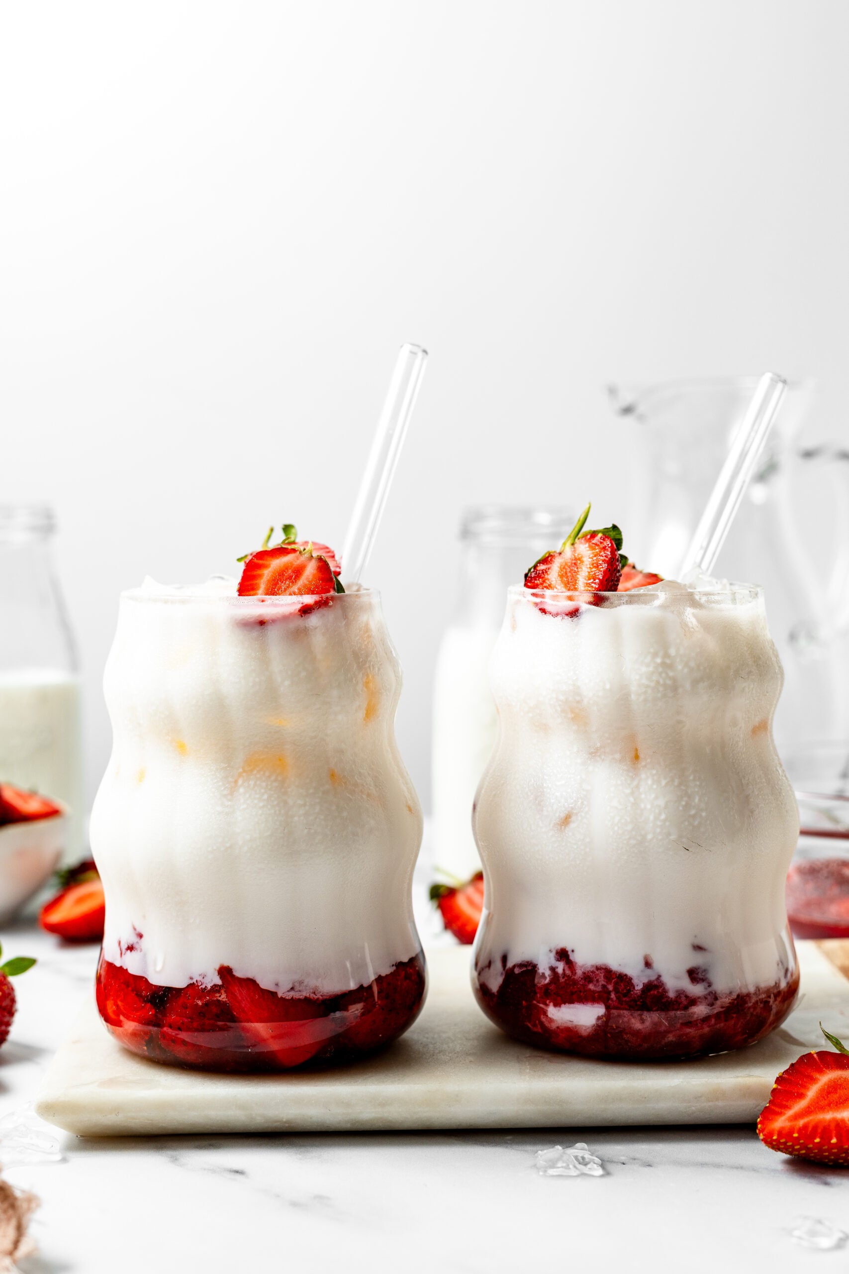 homemade Korean strawberry milk - Catherine Zhang homemade Korean strawberry milk