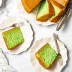 Finished pandan chiffon cake