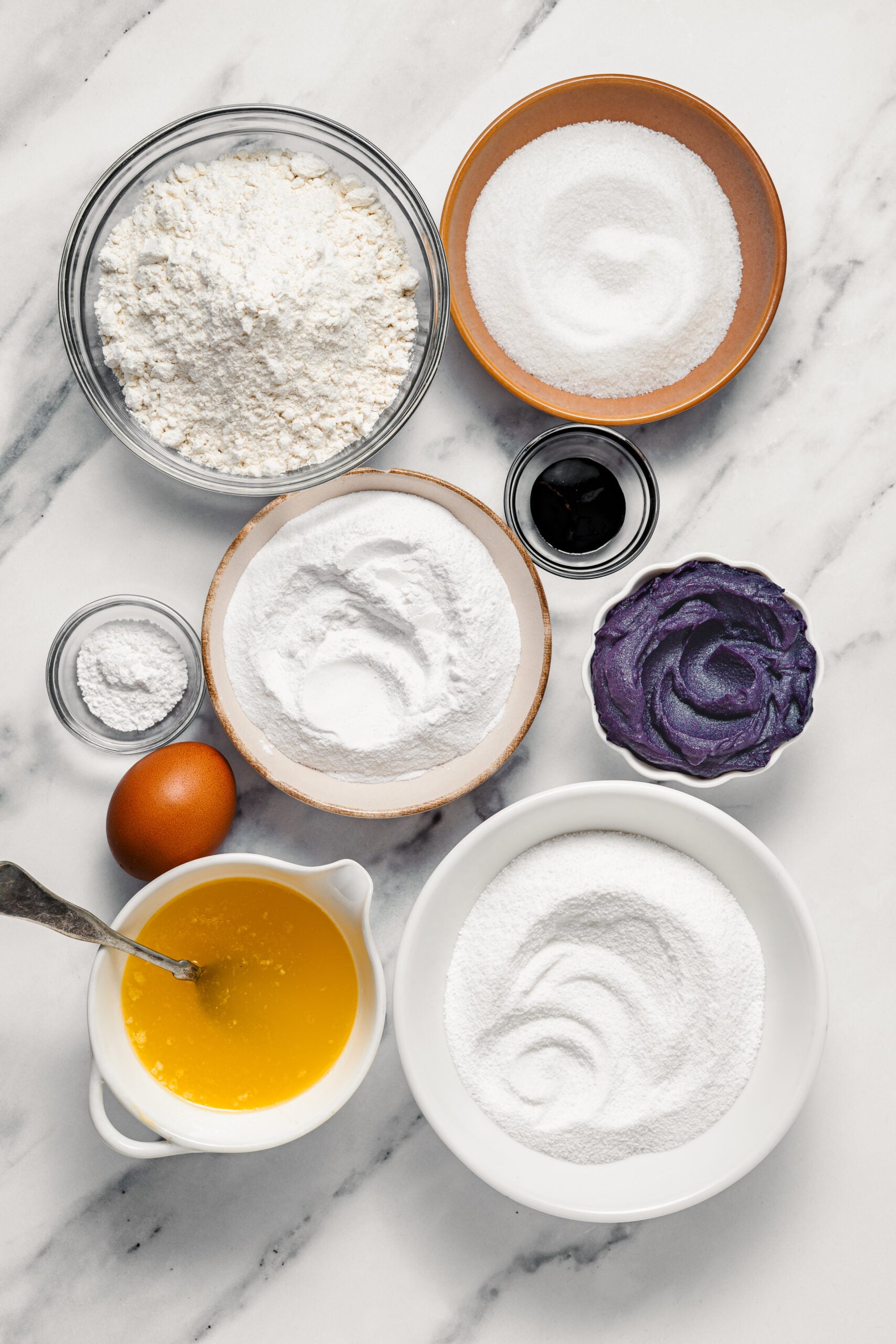 Ingredients - Ube Crinkle Cookies - Catherine Zhang Ingredients - Ube Crinkle Cookies