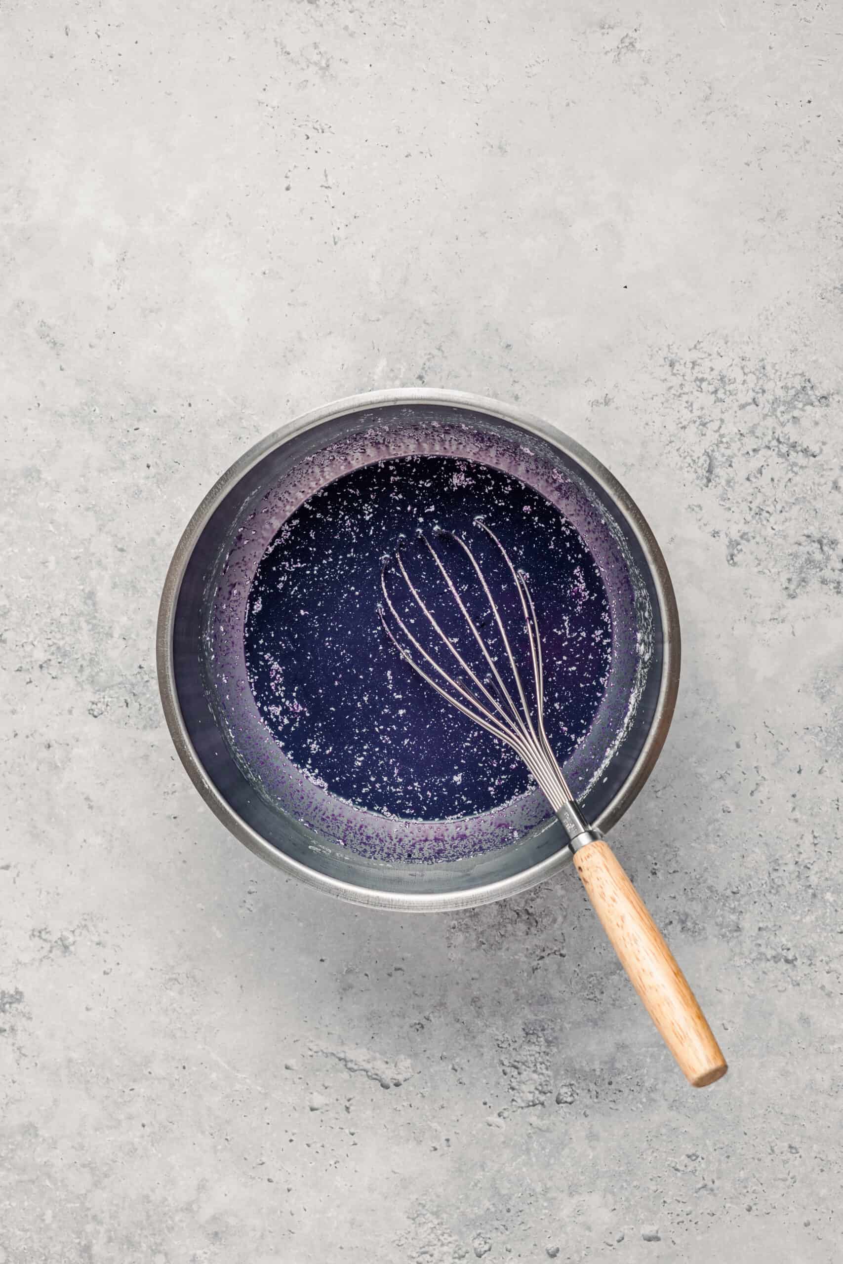 Ube Milk Mixture - Catherine Zhang Purple ube milk mixture whisked with ube halaya and ube extract for pandesal
